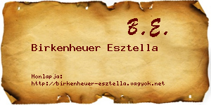 Birkenheuer Esztella névjegykártya